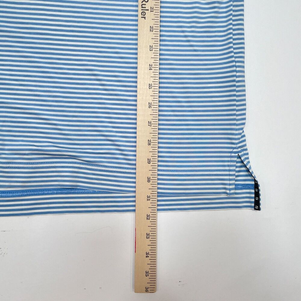 Miacomet Golf Polo Shirt Men Size XL Blue Striped FootJoy Nantucket Country Club - Picture 11 of 11